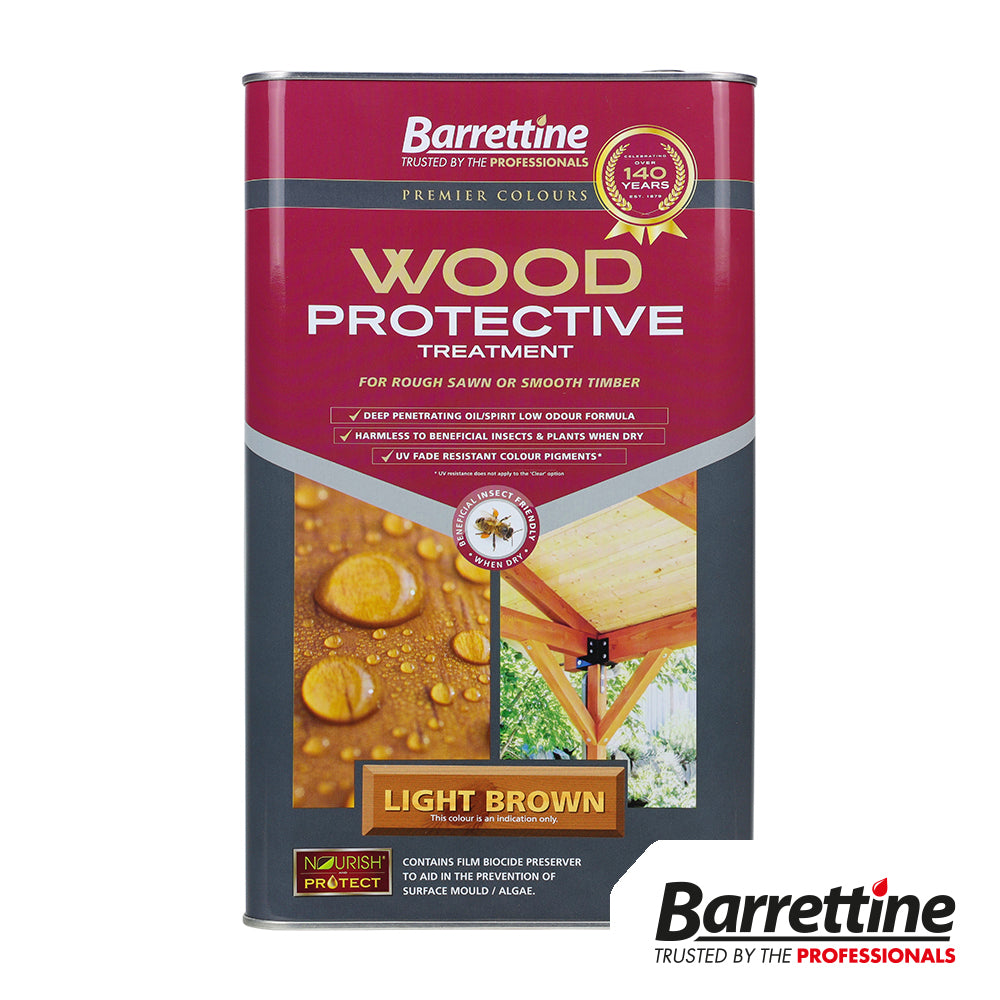 Wood Protective Treatment - Light Brown 5L - Pack of 2