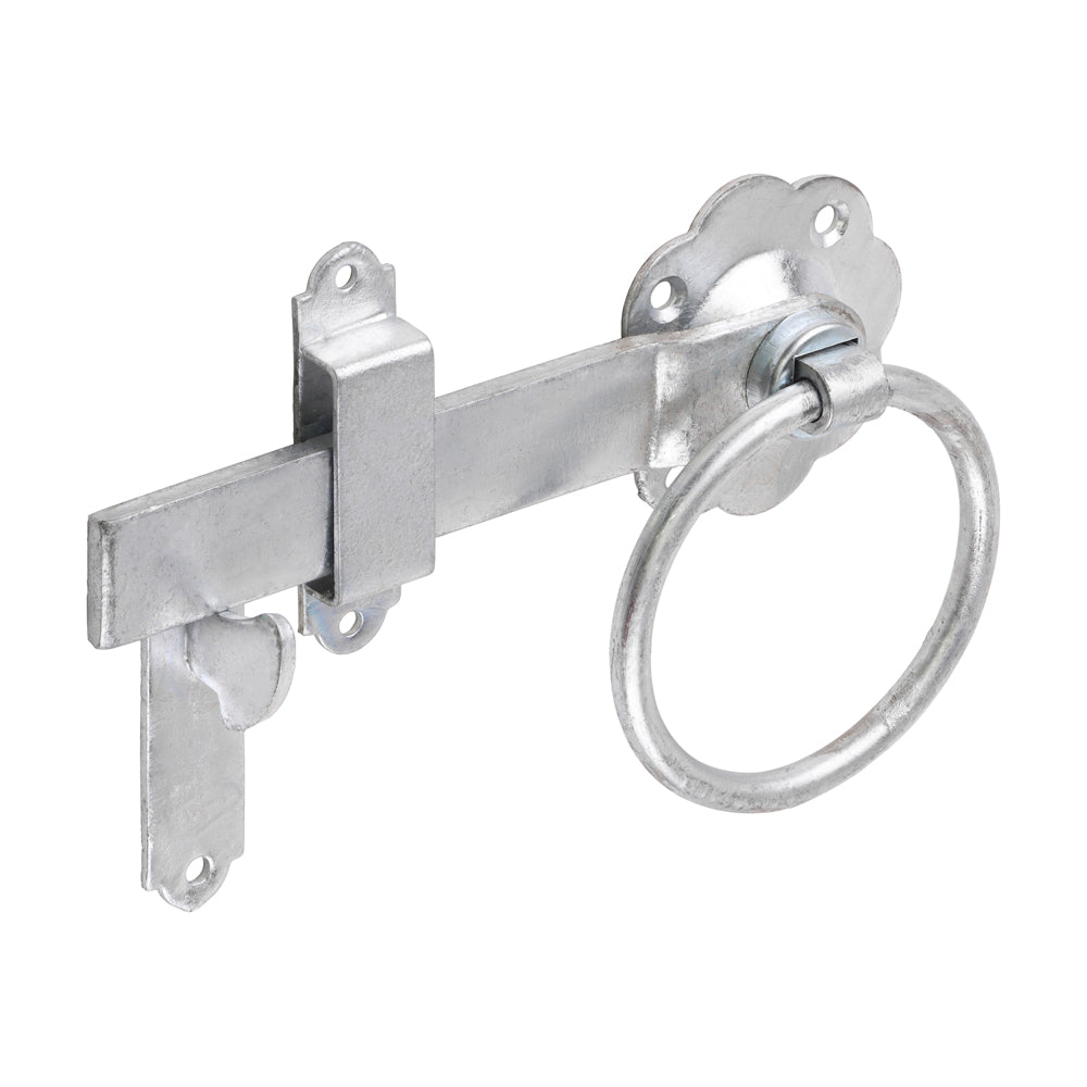 Ring Gate Latch - Plain - Hot Dipped Galvanised 6"