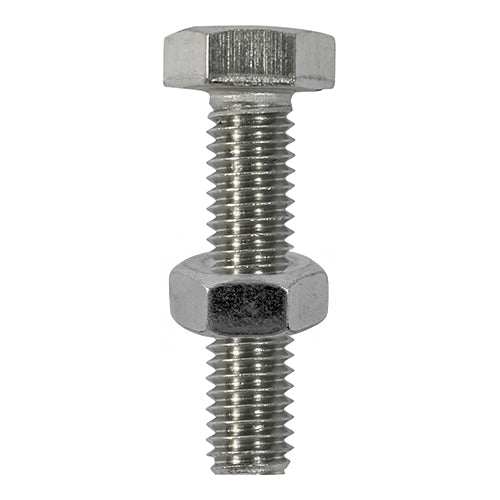 Set Screws & Hex Nuts - Stainless Steel M6 x 16