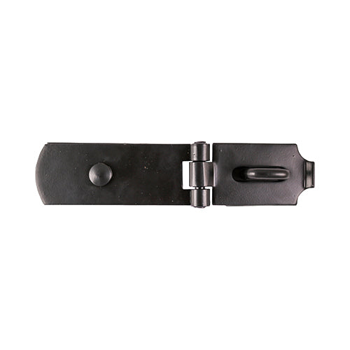 Swivel Pattern Hasp & Staple - Heavy Duty - Black 8"