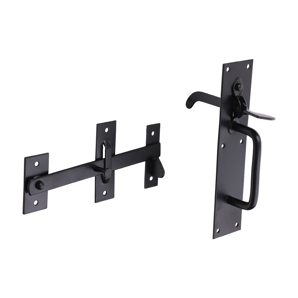 Suffolk Latch - Medium Duty - Black 205 x 45mm