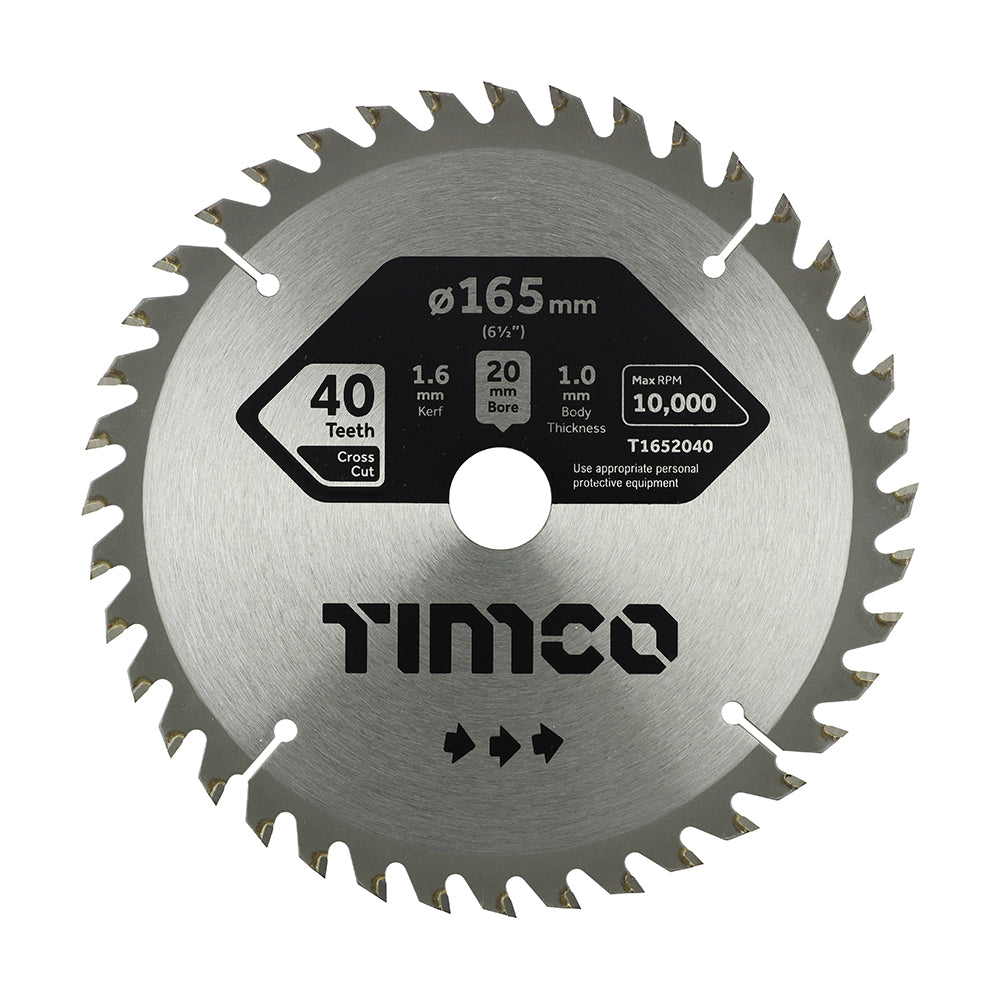 Handheld Cordless Circular Saw Blade 165 x 20 x 40T