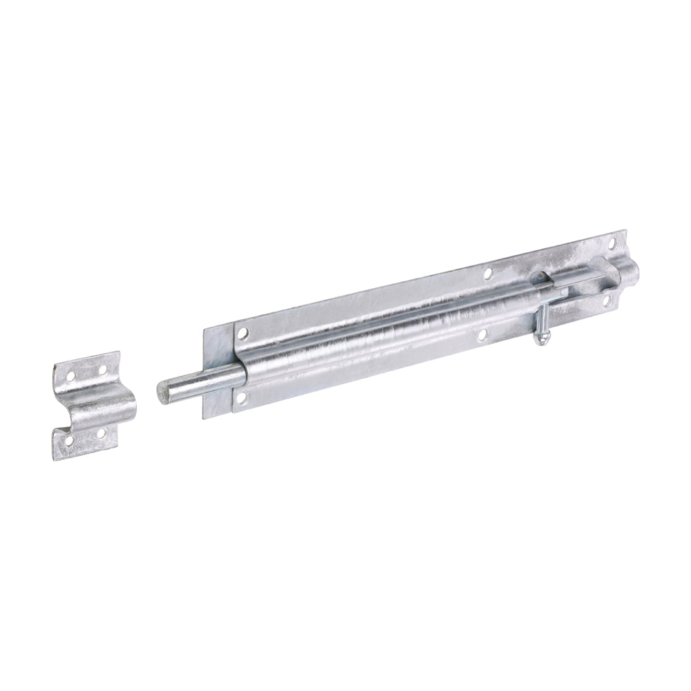 Straight Tower Bolt - Hot Dipped Galvanised 10"