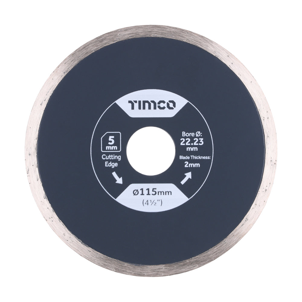 General Purpose Tile & Ceramic Diamond Blade - Continuous 115 x 22.2
