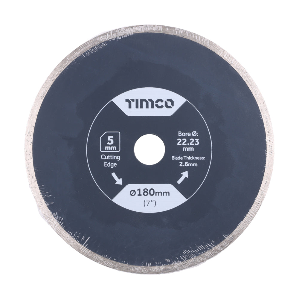 General Purpose Tile & Ceramic Diamond Blade - Continuous 180 x 22.2