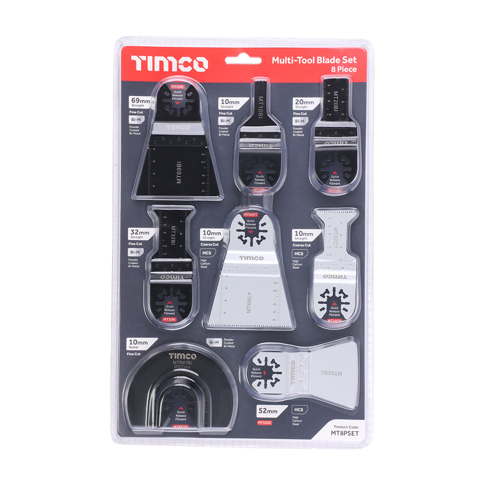 Multi-Tool Blade Set - 8 Piece Set