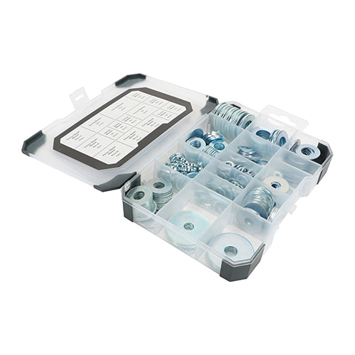 Mixed Tray - Washers - Zinc 291pcs