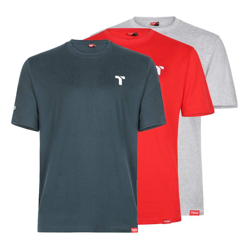 Short Sleeve Trade T-Shirt Pack X Large (Grey/Red/Green)