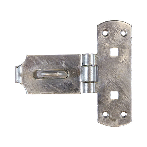 Vertical Pattern Bolt On Hasp & Staple - Heavy Duty - Hot Dipped Galvanised 6"