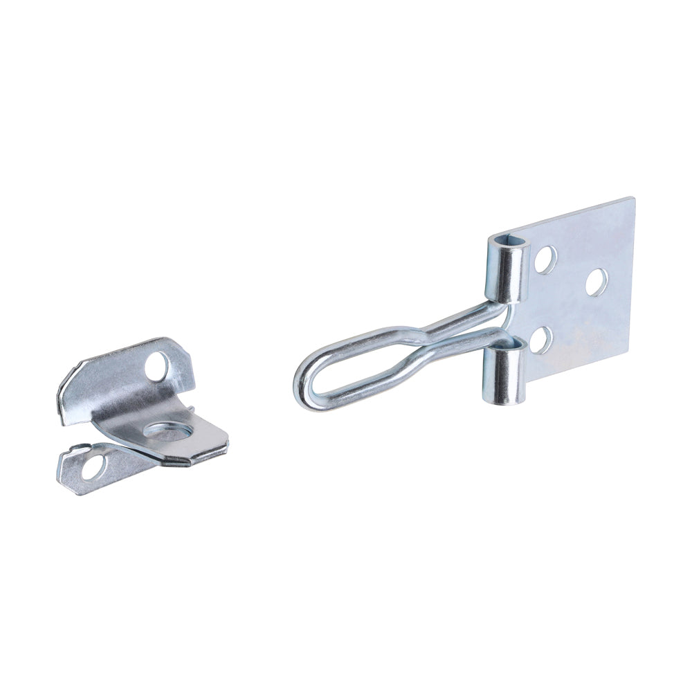 Wire Pattern Hasp & Staple - Zinc 3"