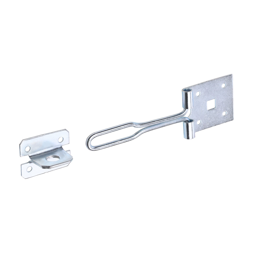 Wire Pattern Hasp & Staple - Zinc 6"