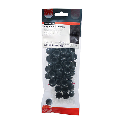 Two Piece Screw Caps - Anthracite Grey
