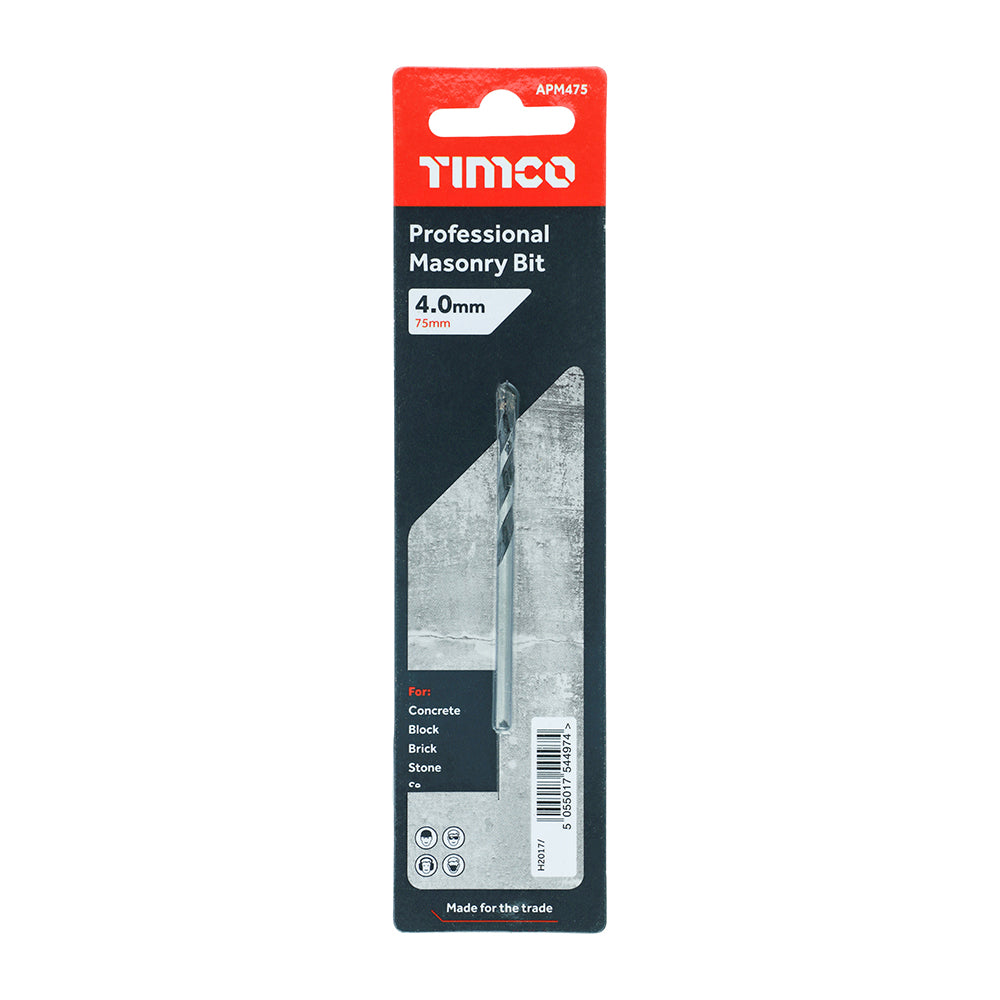 Professional Masonry Bit - 4.0 x 75