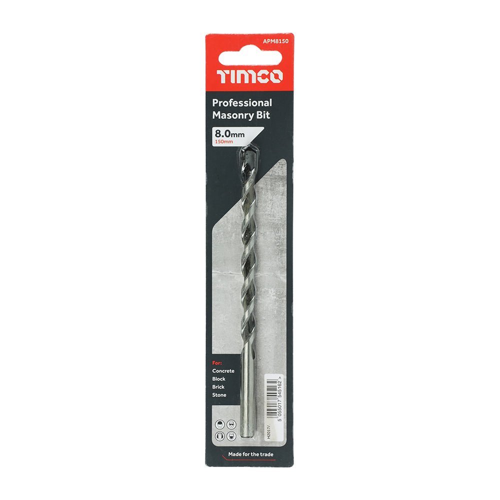 Professional Masonry Bit - 8.0 x 150