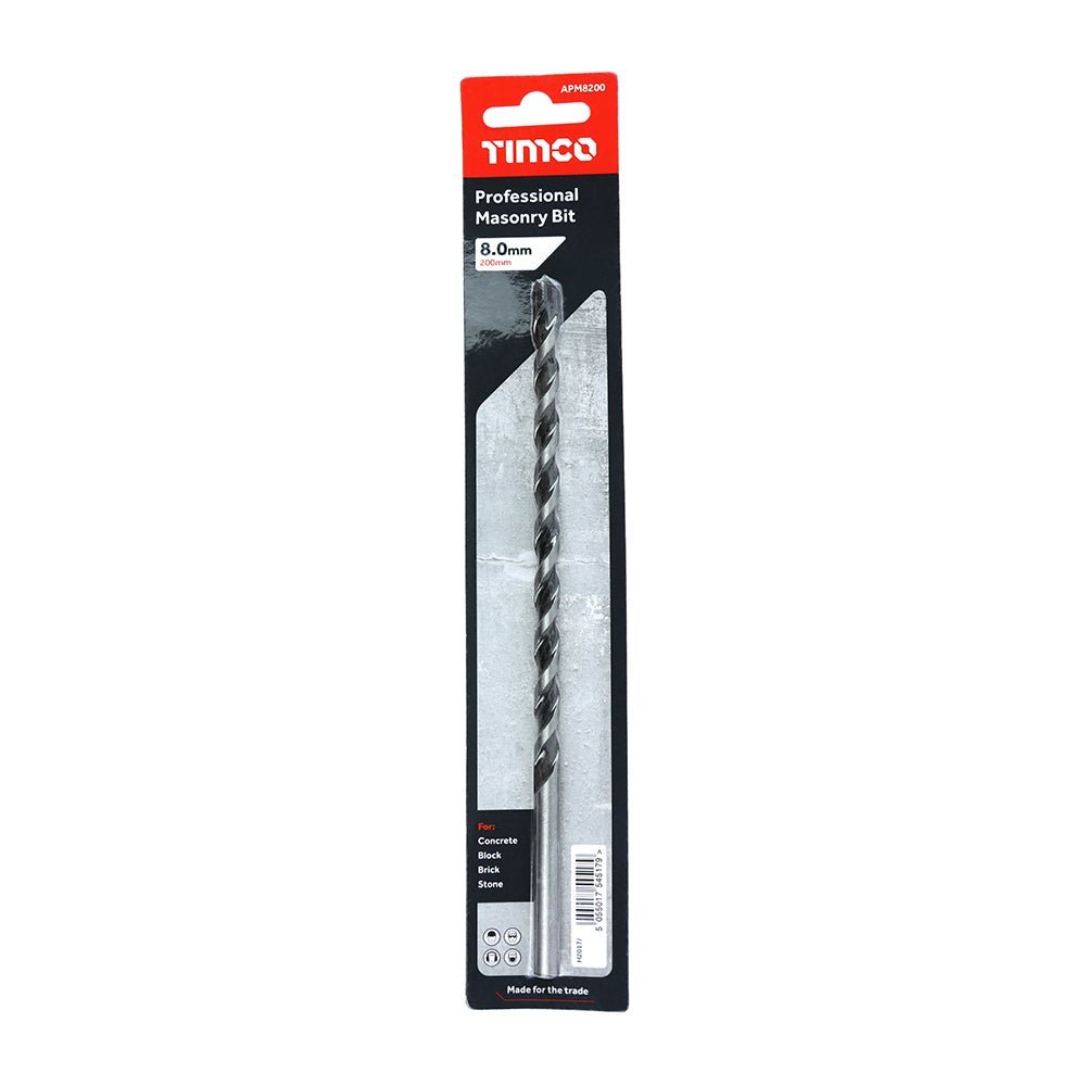 Professional Masonry Bit - 8.0 x 200