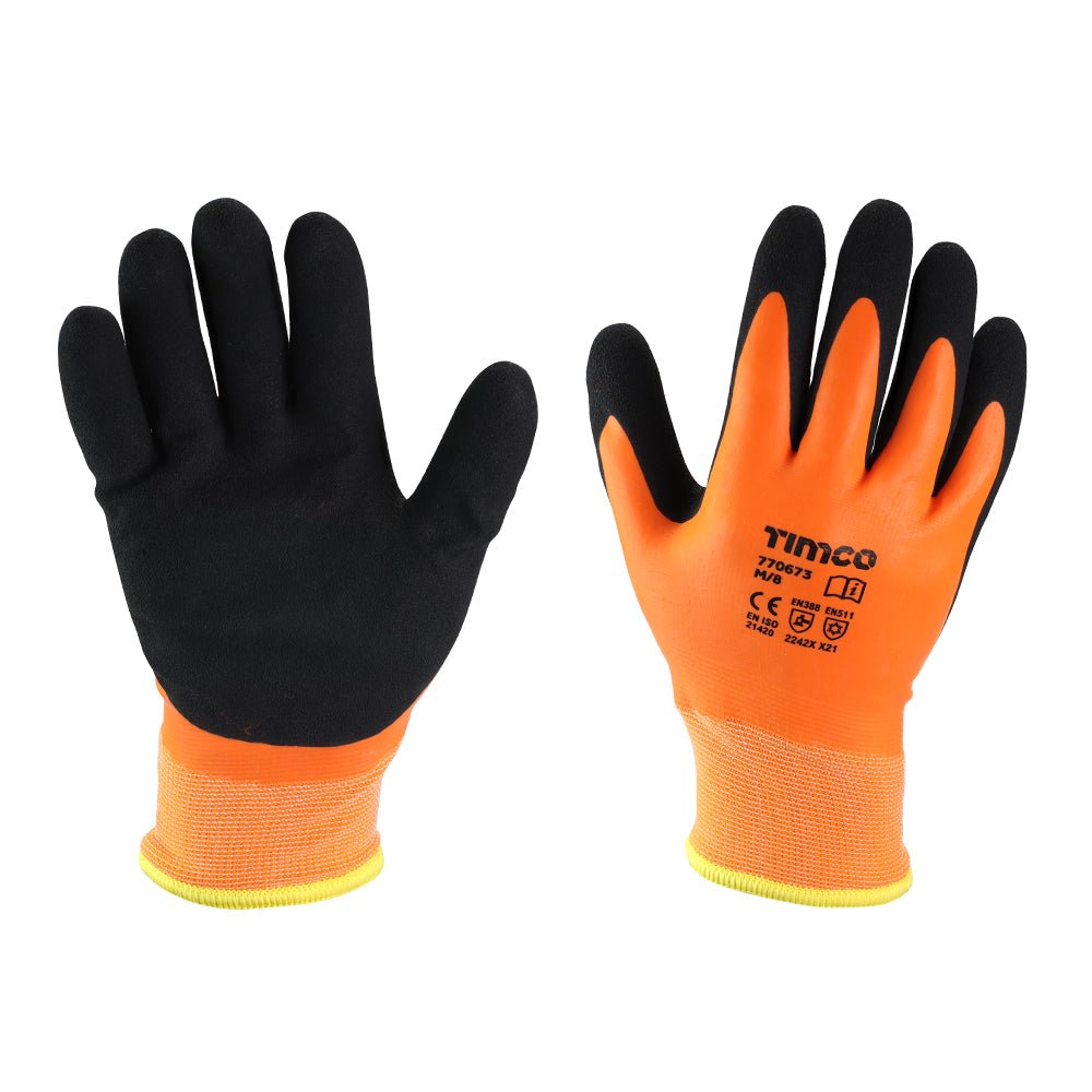 Aqua Thermal Grip Glove - Sandy Latex Coated Polyester