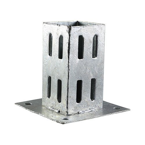 Bolt Down Fence Post Shoe - Quick Fit - Hot Dipped Galvanised