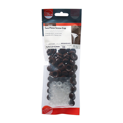 Two Piece Screw Caps - Brown