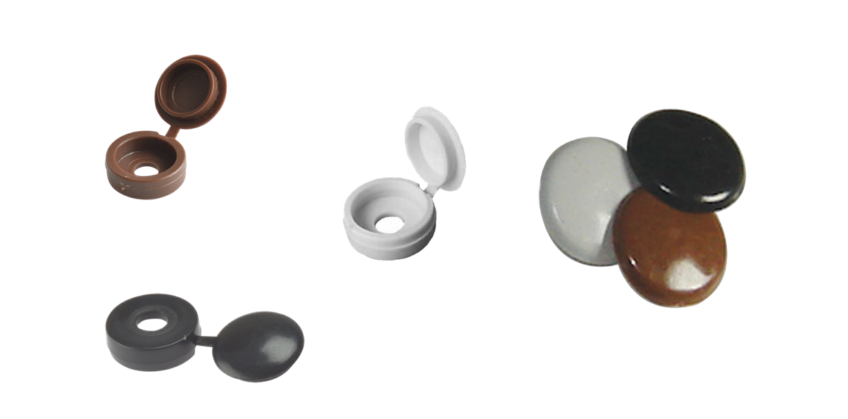 Samac RCBLSC1000 Black Screw Caps (100) 6-8mm
