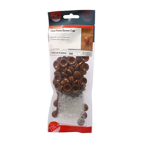 Two Piece Screw Caps - Clay Brown
