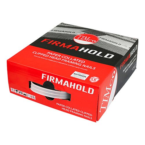 FirmaHold Collated Clipped Head Nails - Trade Pack - Plain Shank - Bright - 3.1 x 90mm