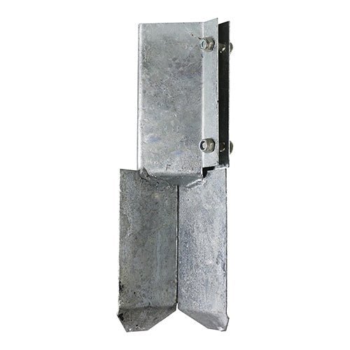 Concrete In Fence Post Shoe - Bolt Secure - Hot Dipped Galvanised