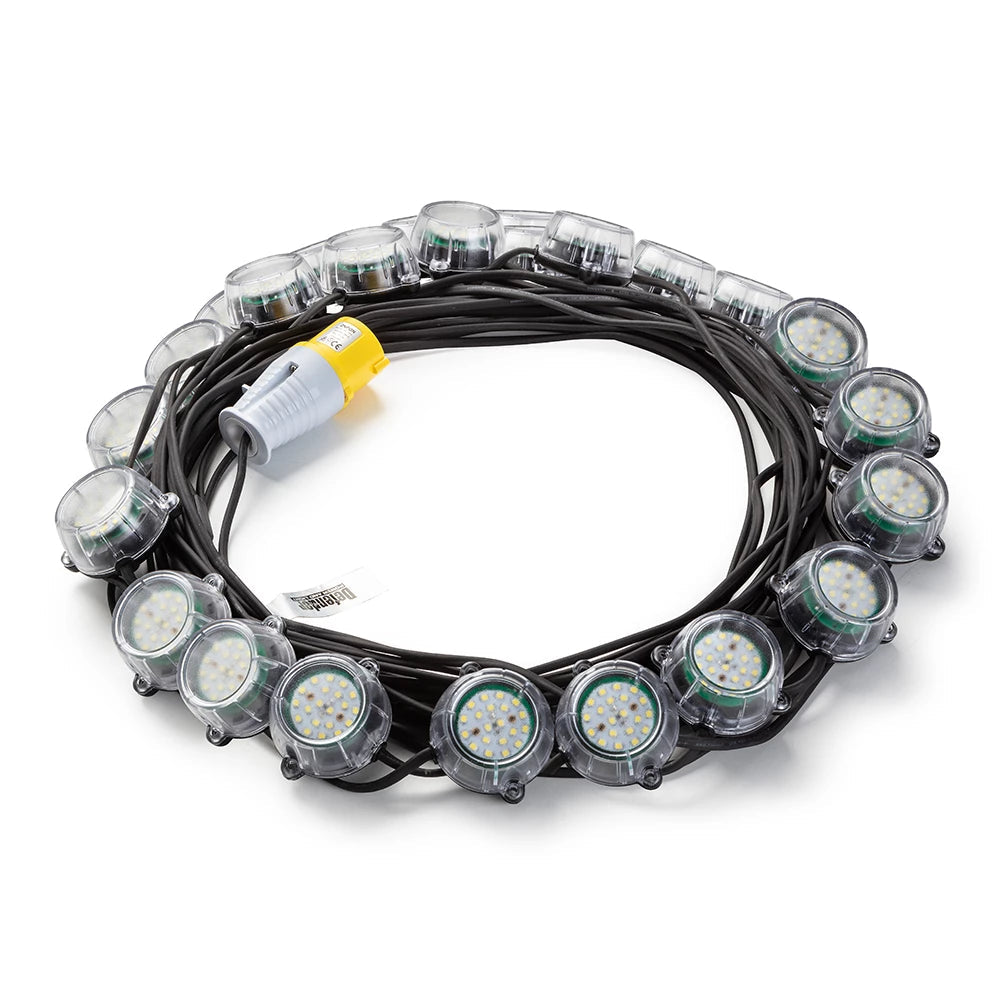 Defender 120W Heavy Duty LED Encapsulated Festoon String Lights 50m
