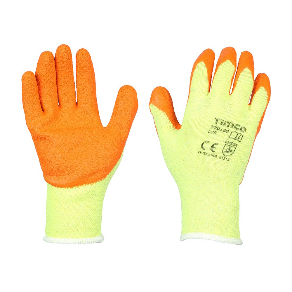 Eco-Grip Gloves - Crinkle Latex Coated Polycotton - Multi Pack 12 Pairs