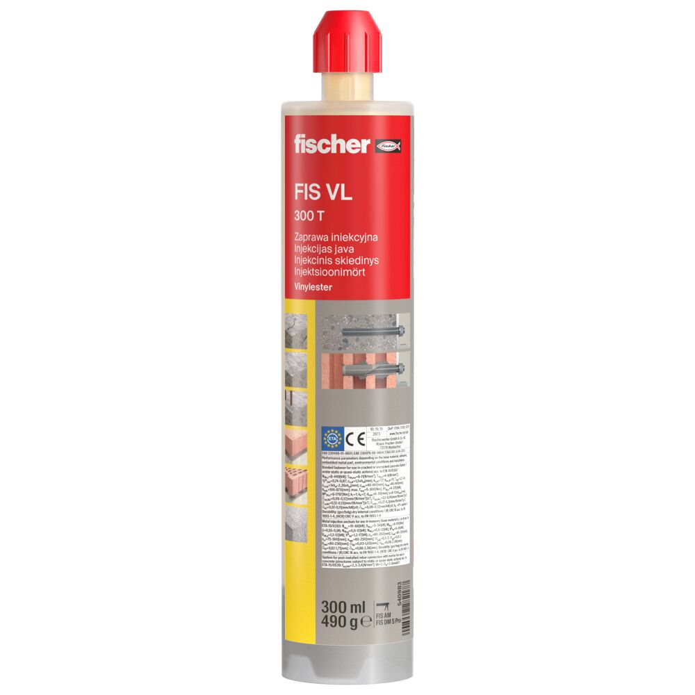 Fischer FIS VL 300T Vinylester Hybrid Injection Mortar Resin