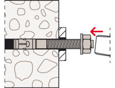 Fischer FXA Bolt Anchor Throughbolts - Zinc Plated