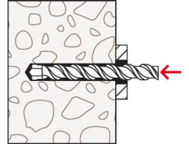 Fischer UltraCut FBS II US R Concrete Screw - Hardened Red Tip