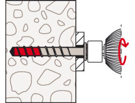 Fischer UltraCut FBS II US R Concrete Screw - Hardened Red Tip