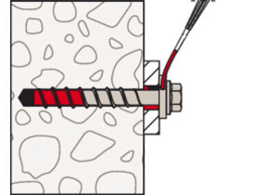 Fischer UltraCut FBS II US R Concrete Screw - Hardened Red Tip