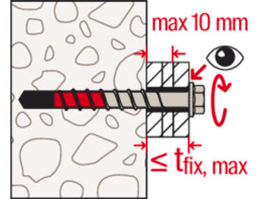 Fischer UltraCut FBS II US R Concrete Screw - Hardened Red Tip