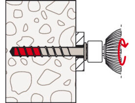 Fischer UltraCut FBS II US R Concrete Screw - Hardened Red Tip