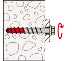 Fischer UltraCut FBS II US R Concrete Screw - Hardened Red Tip