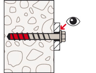 Fischer UltraCut FBS II US R Concrete Screw - Hardened Red Tip