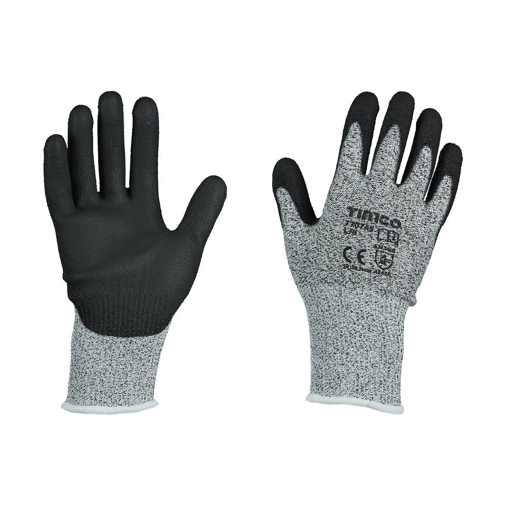 High Cut Gloves - PU Coated HPPE Fibre with Glass Fibre