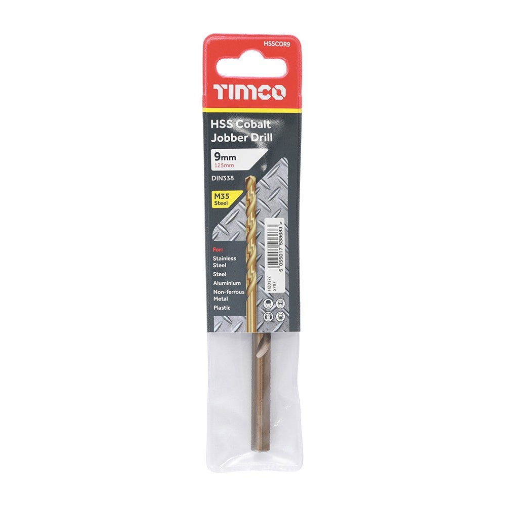 Ground Jobber Drills - Cobalt M35 - 9.0mm