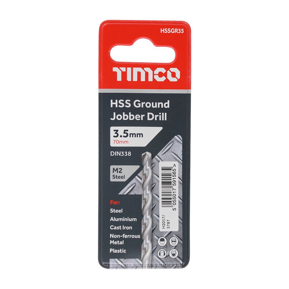 Ground Jobber Drills - HSS M2 - 3.5mm