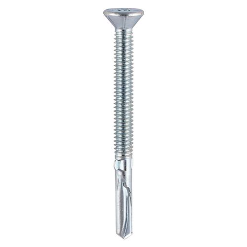 Metal Construction Timber to Heavy Section Screws - Countersunk - Wing-Tip - Self-Drilling - Zinc
