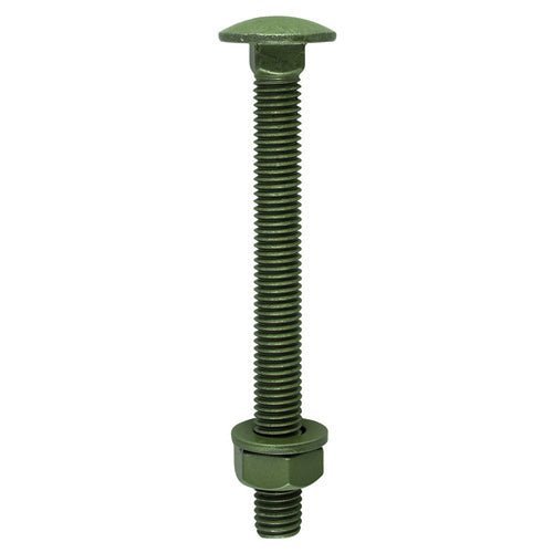 In-Dex Carriage Bolts Hex Nuts & Form A Washers - Dome - Exterior - Green