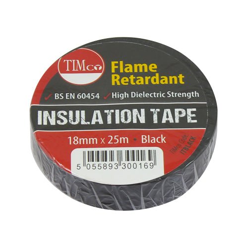 PVC Insulation Tape - Black - Pack 10