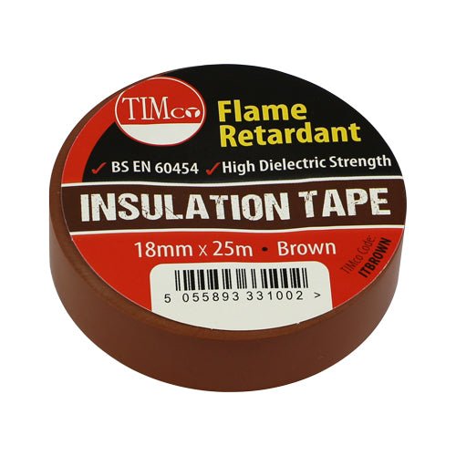 PVC Insulation Tape - Brown - Pack 10