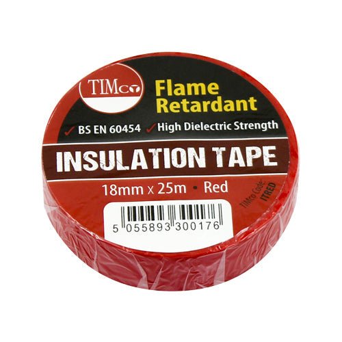 PVC Insulation Tape - Red - Pack 10