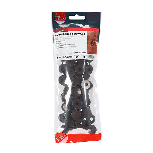 Hinged Screw Caps - Large - Brown