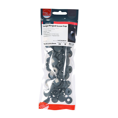 Hinged Screw Caps - Large - Dark Grey