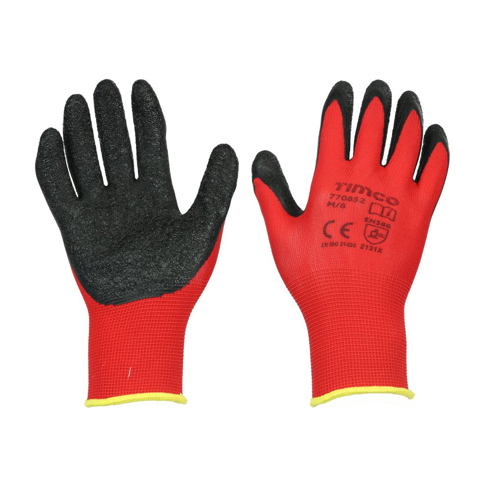 Light Grip Gloves - Crinkle Latex Coated Polyester