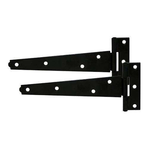 Light Tee Hinges - Black - Pair