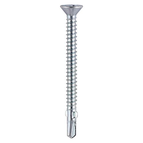 Metal Construction Timber to Light Section Screws - Countersunk - Wing-Tip - Self-Drilling Tek Screw - Zinc